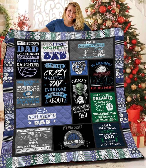 My Favorite Volleyball Player Calls Me Dad Great Quilt Blanket