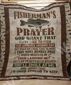 My Final Cast Is Made Fishing Quilt Blanket Bedding Set