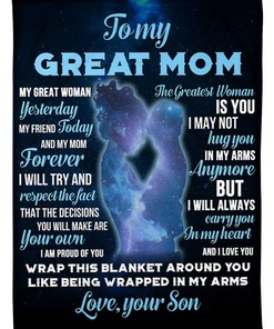 My Great Woman Yesterday Fleece Blanket Quilt Blanket Bedding Set Best Mother’s Day Ideas Mother’s Day From Son To Mom