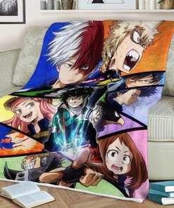 My Hero Academia Fan Gift, Dossier My Hero Academia Two Heroes - Bones Comfy Throw Blanket Gift