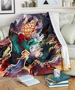 My Hero Academia Sherpa Fleece Blanket Gifts for Family, for Couple