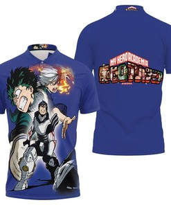 My Hero Academia Todoroki Shouto Midoriya Izuku Fire Iida Fighting For Fan 3D All Over Print Polo Shirt