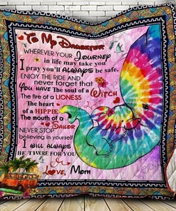My Hippie Daughter Gift Quilt Blanket Bedding Set
