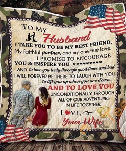 My Husband, My Soldier Quilt Blanket Bedding Set