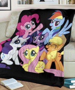 My Little Pony Cartoon Fleece Blanket Gift For Fan, Quilt Blanket Bedding Set Gift 684