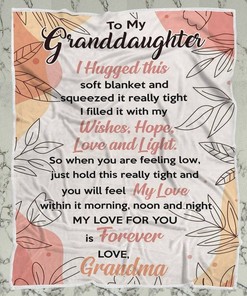 My Love For You Is Forever Grandma To Granddaughter Blanket Birthday68