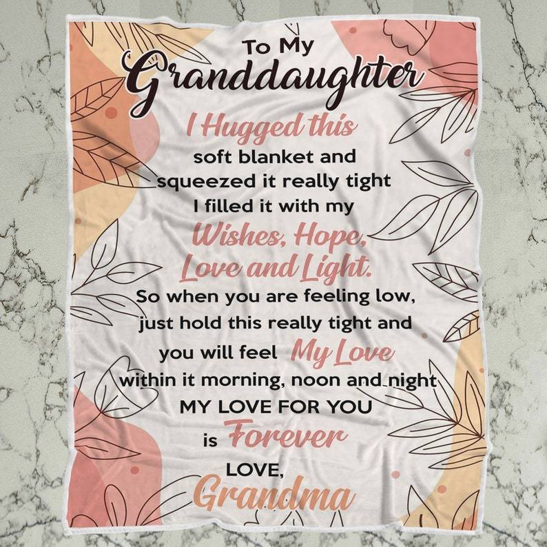 My Love For You Is Forever Grandma To Granddaughter Blanket Birthday68