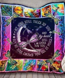 My Mind Still Talks To You But My Soul Knows You Are At Piece Quilt Blanket Bedding Set