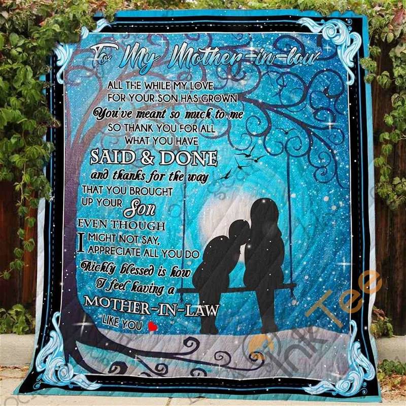 My Mother-In-Law,Thank You Quilt Blanket Bedding Set