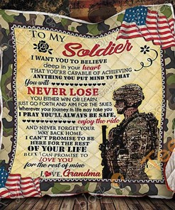 My Soldier, Love, Grandma Quilt Blanket Bedding Set