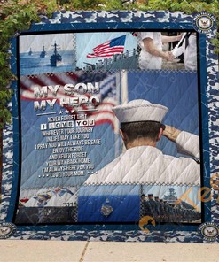 My Son, My Hero – U.S. Navy Quilt Blanket Bedding Set