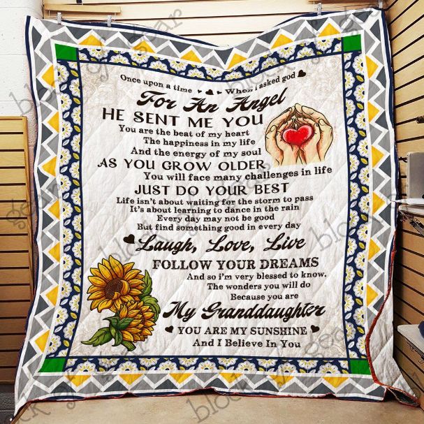 My Sunshine Granddaughter Quilt Blanket Bedding Set