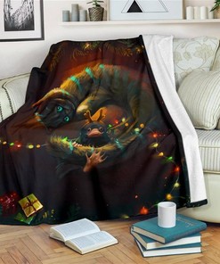 Mystery Cat and Niffler Amazing Sherpa Fleece Blanket Gifts for Family, for Couple