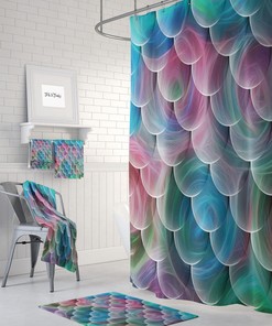 Mystical Mermaid Scales Shower Curtain