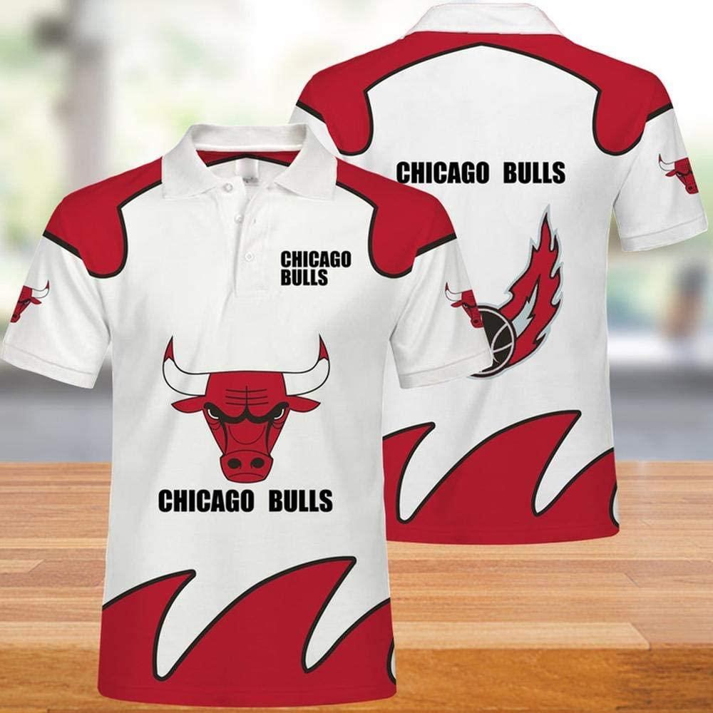 NBA Chicago Bulls 3d Print Casual Summer Short Top Branding Trends 3D All Over Print Polo Shirt