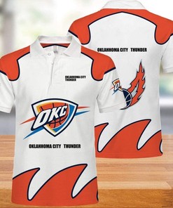 NBA Oklahoma City Thunder 3d Print Casual Summer Short Top Branding Trends 3D Polo Shirt