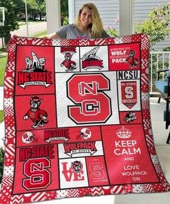N.C. Big S Wolfpack Ncaa Quilt Blanket Bedding Set