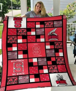 N.C. State Wolfpack Ncaa Collection Combined Love Quilt Blanket Bedding Set