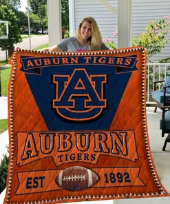 NCAA Auburn Tigers Quilt Blanket Bedding Set Gifts for Fans