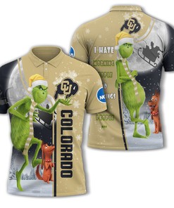 NCAA Colorado Buffaloes The Grinch Christmas Polo Shirt