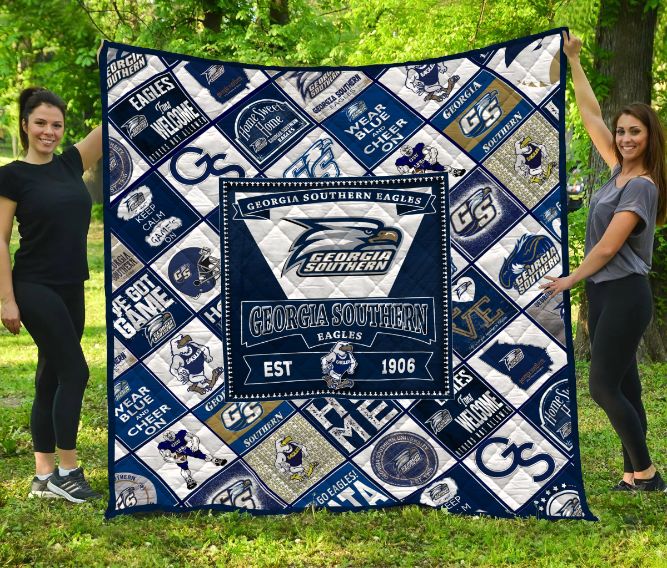 NCAA Georgia Southern Eagles Quilt Blanket Bedding Set for Fans