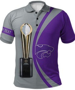 NCAA Kansas State Wildcats Custom Text Champions Polo Shirt