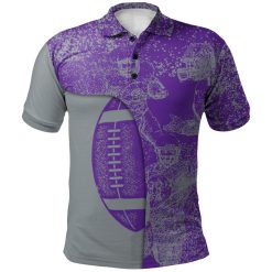 NCAA Kansas State Wildcats Purple Silver Polo Shirt V3 - Image 2