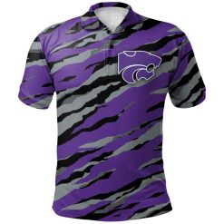 NCAA Kansas State Wildcats Purple Silver Polo Shirt V4 - Image 2