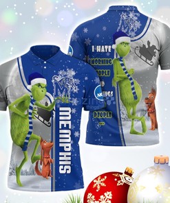 NCAA Memphis Tigers The Grinch Ugly Christmas Polo Shirt