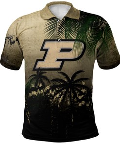NCAA Purdue Boilermakers Coconut Tree Tropical Polo Shirt