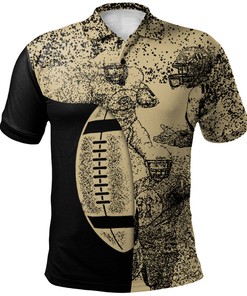NCAA Purdue Boilermakers Gold Black Polo Shirt V11