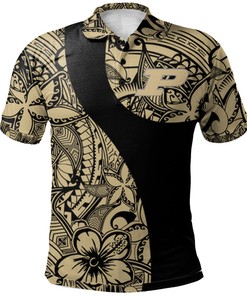 NCAA Purdue Boilermakers Gold Black Polynesian Polo Shirt V2