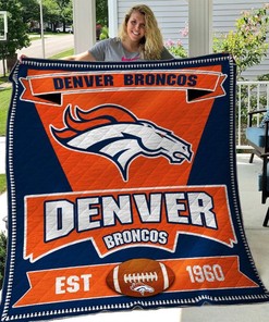 NFL Denver Broncos Quilt Blanket Bedding Set for Fans