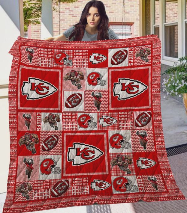 NFL Football Kansas City Chiefs Family Fan Gift Idea For Fans For Him For Her Quilt Blanket Bedding Set