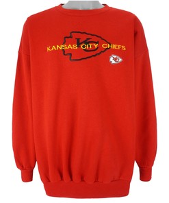 NFL (Logo Athletic) - Kansas City Chiefs Embroidered Sweatshirt 1990s