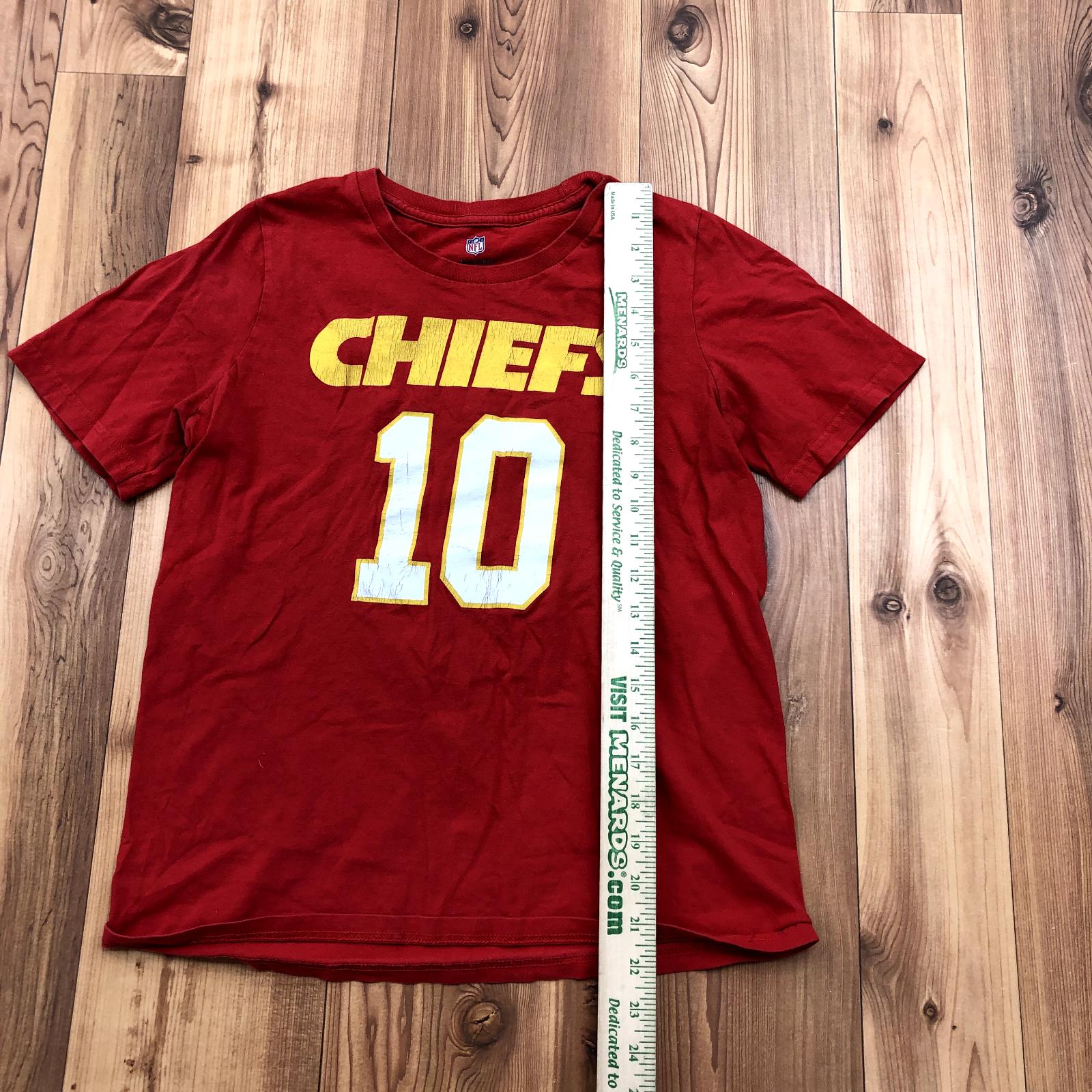 NFL Red Kansas City Chiefs No. 10 Tyreek Hill Short Sleeve Kids' T-Shirt - Image 3