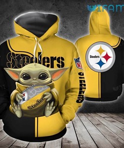 NFL Steelers Hoodie 3D Lovely Baby Yoda Pittsburgh Steelers Gift