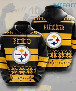 NFL Steelers Hoodie 3D Two Color Knitting Pattern Logo Pittsburgh Steelers Gift