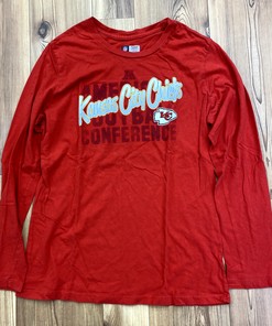 NFL Team Apparel Red Kansas City Chiefs AFC Graphic L/S T-Shirt Women's