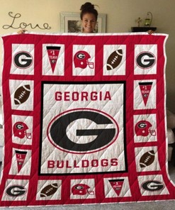 NFL Team Georgia Bulldogs Quilt Blanket Bedding Set