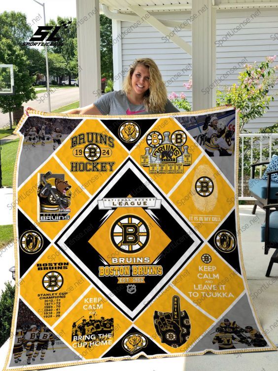 NHL Boston Bruins EST 12 Quilt Blanket Bedding Set