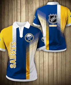 NHL Buffalo Sabres Blue Gold Cool Design Polo Shirt