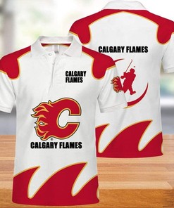 NHL Calgary Flames 3d Print Casual Summer Short Top Branding Trends 3D Polo Shirt