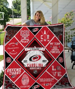 NHL Carolina Hurricanes EST 19 Quilt Blanket Bedding Set