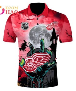 NHL Detroit Red Wings Halloween For Fan Polo Shirt