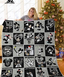 NHL Los Angeles Kings Mickey Quilt Blanket Bedding Set