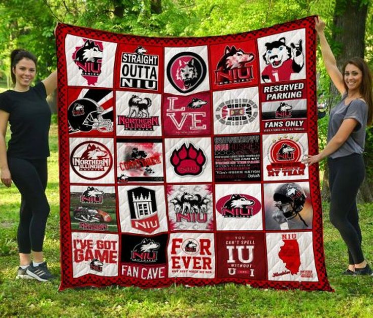 NIU Northern Illinois Hukies Ncaa Collection Quilt Blanket Bedding Set