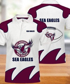 NRL Manly-warringah Sea Eagles 3d Print Casual Summer Short Top Branding Trends 3D Polo Shirt