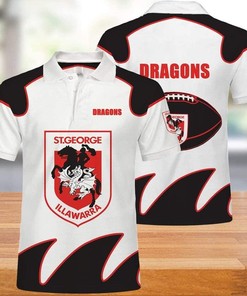 NRL St Georgeillawarra Dragons 3d Print Casual Summer Short Top Branding Trends 3D Polo Shirt