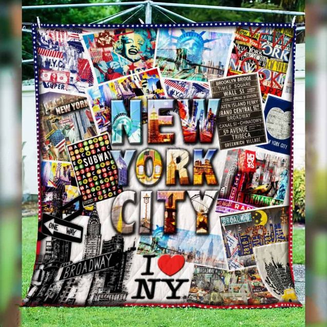 NYC I Love New York City Quilt Blanket Bedding Set